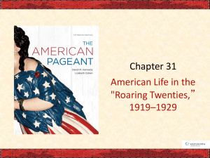 Ch 31 - American Life in the Roaring 20s