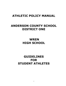 guidelines for coaches - Anderson School District One