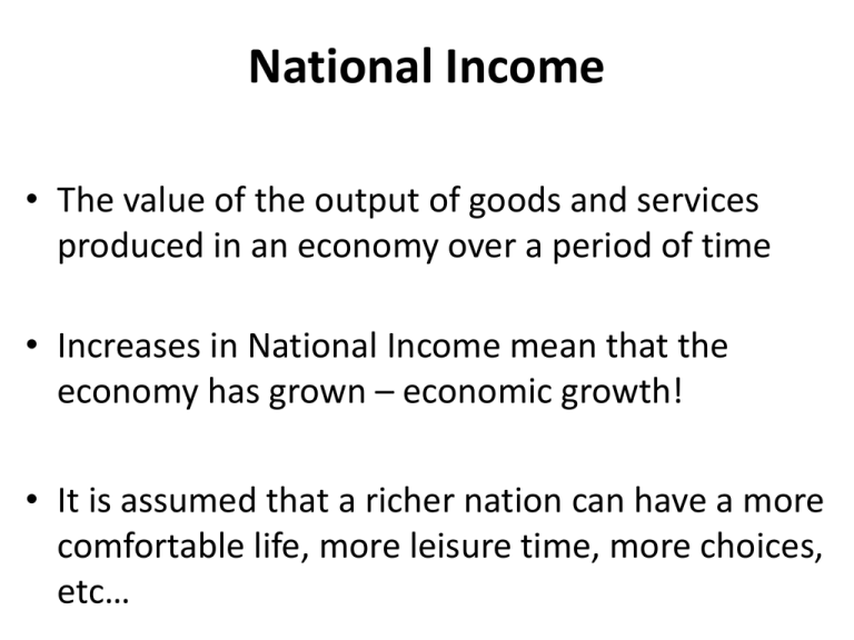 Is Net National Income The Same As Gdp