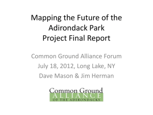 Mapping the Future of the Adirondack Park Project