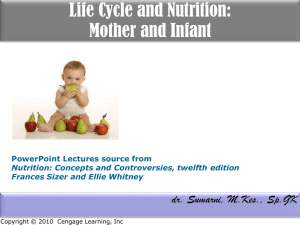 Life Cycle and Nutrition: Mother and Infant