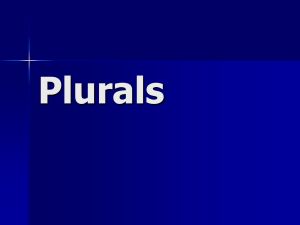 Plurals - IES Luis Carrillo de Sotomayor