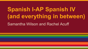Spanish I-AP Spanish IV (and everything in between)