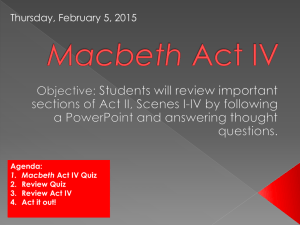 Macbeth Act IV