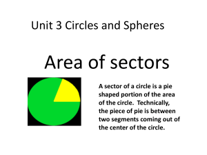 Area of sector