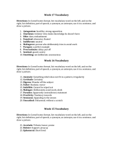 Week 17 Vocabulary