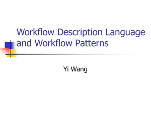 WfDL - Workflow Description Language and Workflow Patterns.