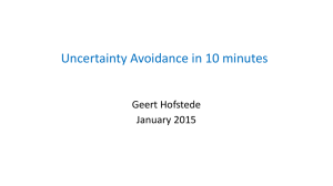 Uncertainty Avoidance in 10 minutes