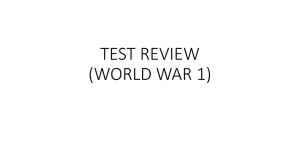 TEST REVIEW (WORLD WAR 1)