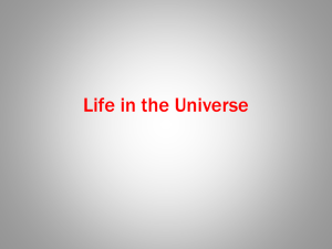 Life in the Universe PPT