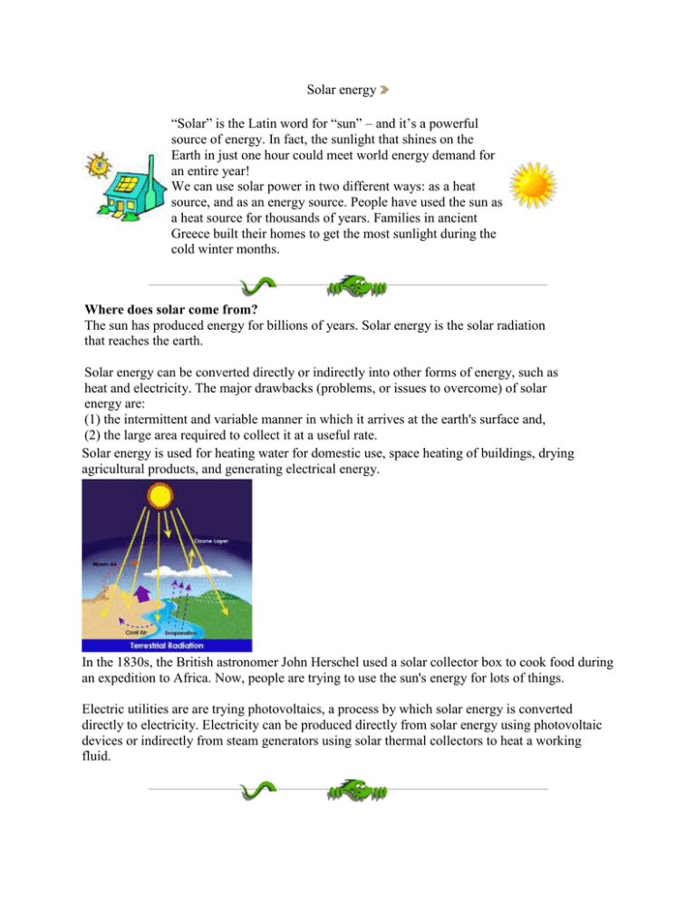 What Is Another Word For Solar Radiation