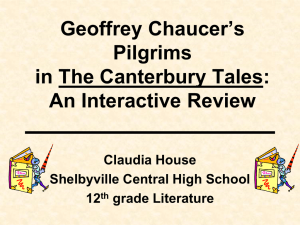 Geoffrey Chaucer's Pilgrims in The Canterbury Tales