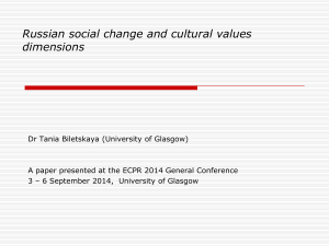 Biletskaya - Russian social change and cultural values dimensions