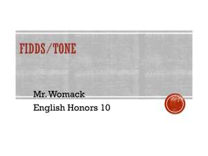 FIDDS/Tone - Mr.Womack's Website