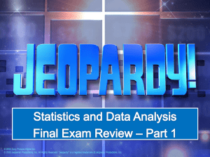 Jeopardy Final Exam - Part 1 without answers