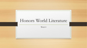 Do Nows Week 4 - Honors World Literature
