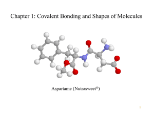 Chem 330, Chapter 1: Covalent Bonding and Shapes of Molecules