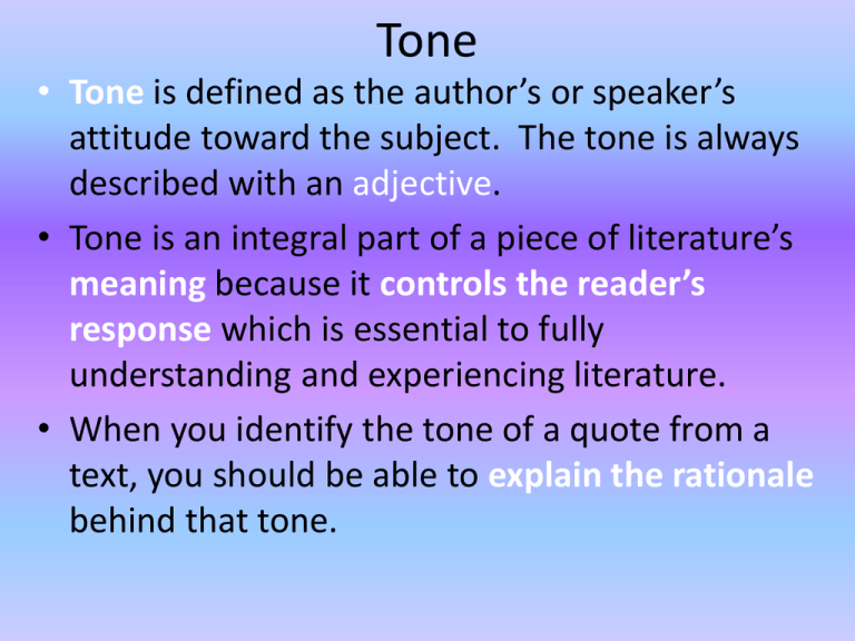 Tone Word