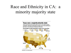 Race and Ethnicity in CA: a minority majority state