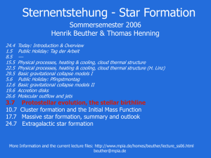 Sternentstehung - Star Formation