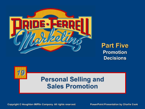 Sales Promotion Methods (cont'd)
