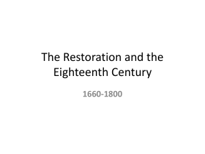Restoration Period Outline