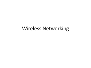 Wireless Networking - FSU Computer Science Department