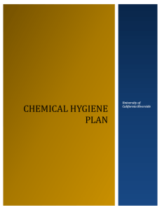 Departmental Chemical hygiene plan