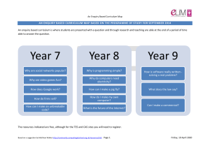 Programme of Study - Somerset Learning Platform