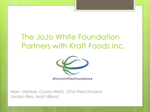 The JoJo White Foundation Partners with Kraft Foods