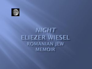 T: Night A: Eliezer Wiesel N: Romanian Jew G: Memoir
