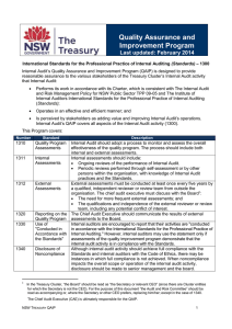 Appendix A – Internal Audit Standard 1300