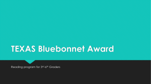 TEXAS Bluebonnet Award