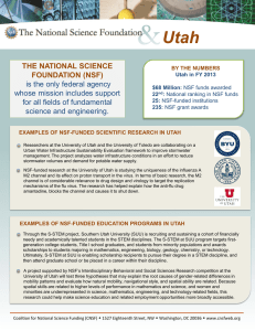 Utah - Coalition for National Science Funding