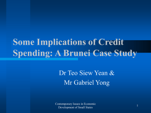 Analysis of Credit Spending in Brunei