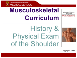 History and Physical Exam of the Shoulder