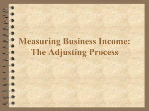 Measuring Business Income: The Adjusting Process