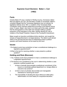 Baker v. Carr Decision Summary