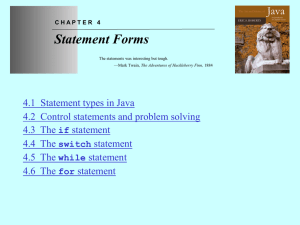 Chapter 4—Statement Forms - Stanford Computer Science