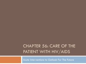 Chapter 56: Care of the patient with HIV/AIDs