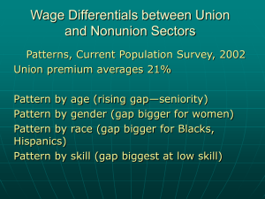 Wage Differentials between Union and Nonunion Sectors
