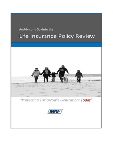 Advisor Guide to the Life Insurance Review