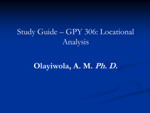 GPY 306: Locational Analysis
