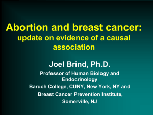 Induced Abortion as a Risk Factor for Breast Cancer