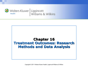 Treatment Outcomes: Research Methods and Data Analysis