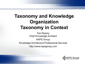 Taxonomy in Context