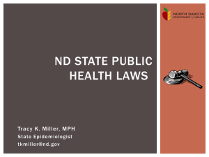 ND State public health laws