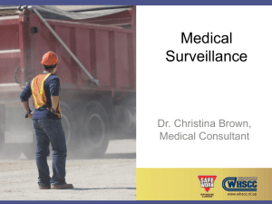 Medical Surveillance - Newfoundland and Labrador Occupational