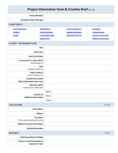 Project Information Form (PIF)