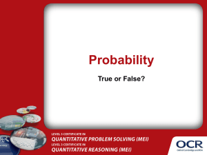 Probability PowerPoint presentation